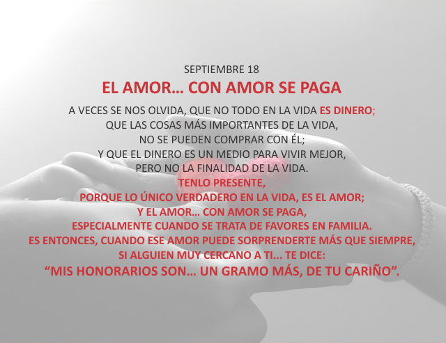 El amor... con amor se paga